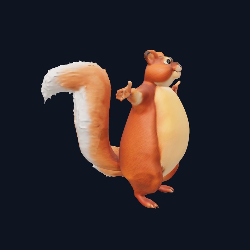 Playful Orange Squirrel model pack